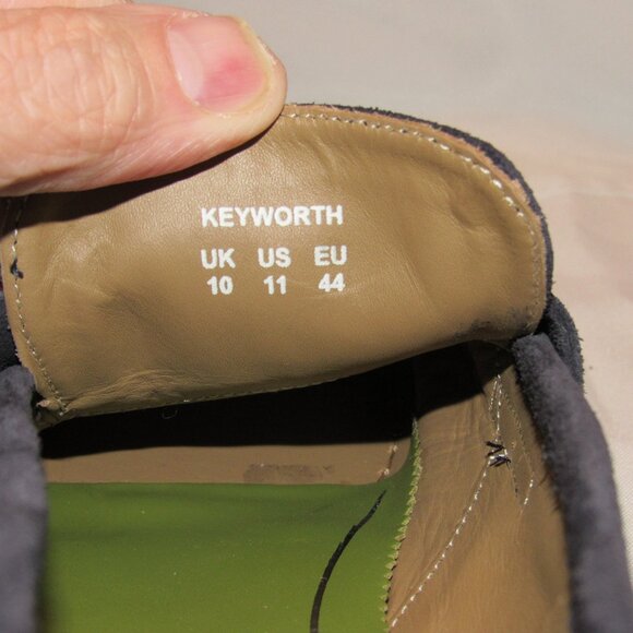 Oliver Sweeney Keyworth Navy Blue Calf Suede Penny Loafers Sze 10 Excellent Cond - Picture 12 of 12